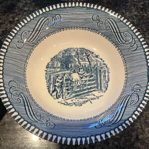 Currier & Ives China- Berry Bowls (6 pieces) Ceramic